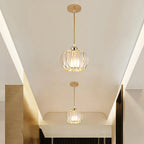 ScandiBall: Minimalist Pendant Light Glass Round – Elegant & Bright for Hallway & Living Room