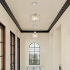 ScandiBall: Minimalist Pendant Light Glass Round – Elegant & Bright for Hallway & Living Room