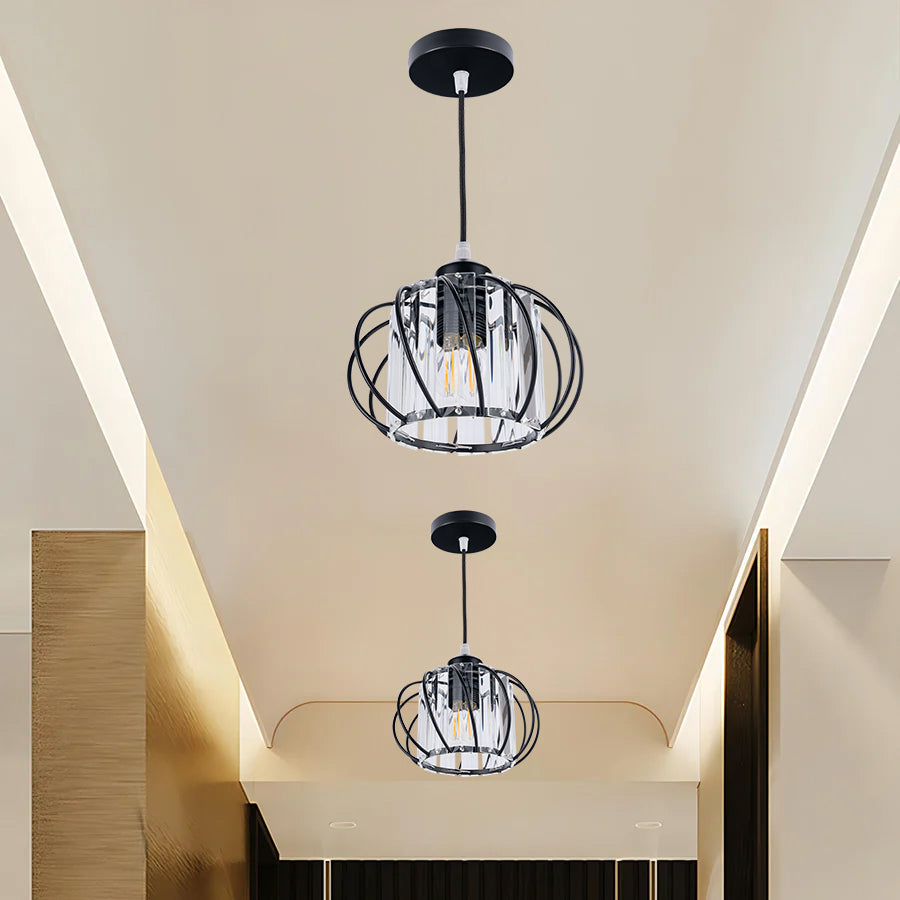 ScandiBall: Minimalist Pendant Light Glass Round – Elegant & Bright for Hallway & Living Room