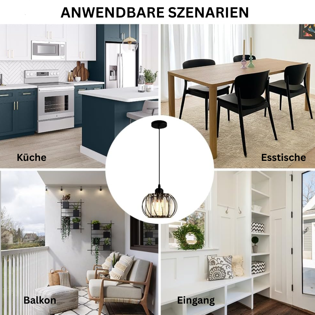ScandiBall: Minimalist Pendant Light Glass Round – Elegant & Bright for Hallway & Living Room