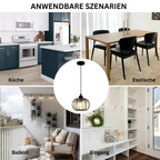 ScandiBall: Minimalist Pendant Light Glass Round – Elegant & Bright for Hallway & Living Room