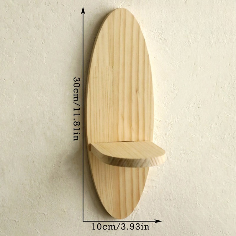 ScandiKurve: Wall Shelves Wood – Space-saving, Stable & Hanging with Curved Edges for Kitchen & Home Office