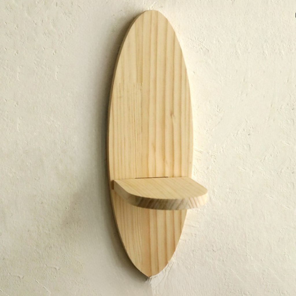 ScandiKurve: Wall Shelves Wood – Space-saving, Stable & Hanging with Curved Edges for Kitchen & Home Office