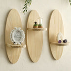 ScandiKurve: Wall Shelves Wood – Space-saving, Stable & Hanging with Curved Edges for Kitchen & Home Office