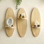 ScandiKurve: Wall Shelves Wood – Space-saving, Stable & Hanging with Curved Edges for Kitchen & Home Office