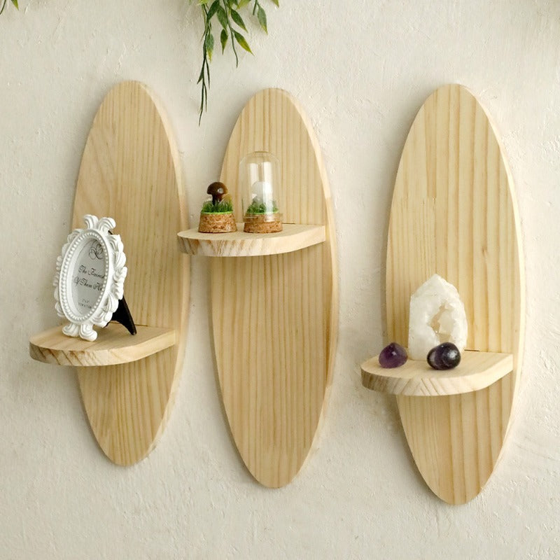 ScandiKurve: Wall Shelves Wood – Space-saving, Stable & Hanging with Curved Edges for Kitchen & Home Office