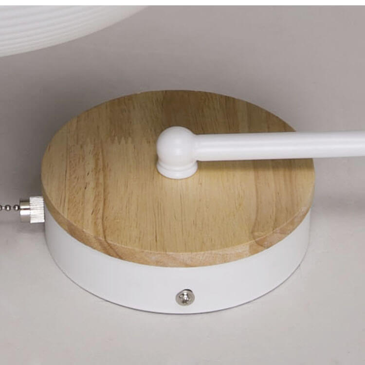 ScandiSchalten: Modern LED Wall Light 1-Bulb with Wood Details & Pull Switch – Ideal for Living Room & Reading Nook