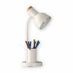 ScandiShine: LED Desk Lamp with Stylish Pen Holder – Table Lamp for Office & Living Room
