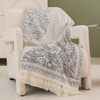 ScandiLoom: Reversible Cotton Blanket with Jacquard Pattern & Modern Texture – for Bedrooms & Living Rooms