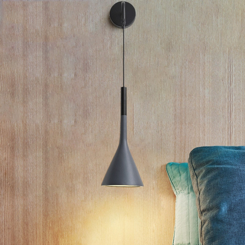 Wall Sconce Light Metal Adjustable Cord Wall Mounted Fixture