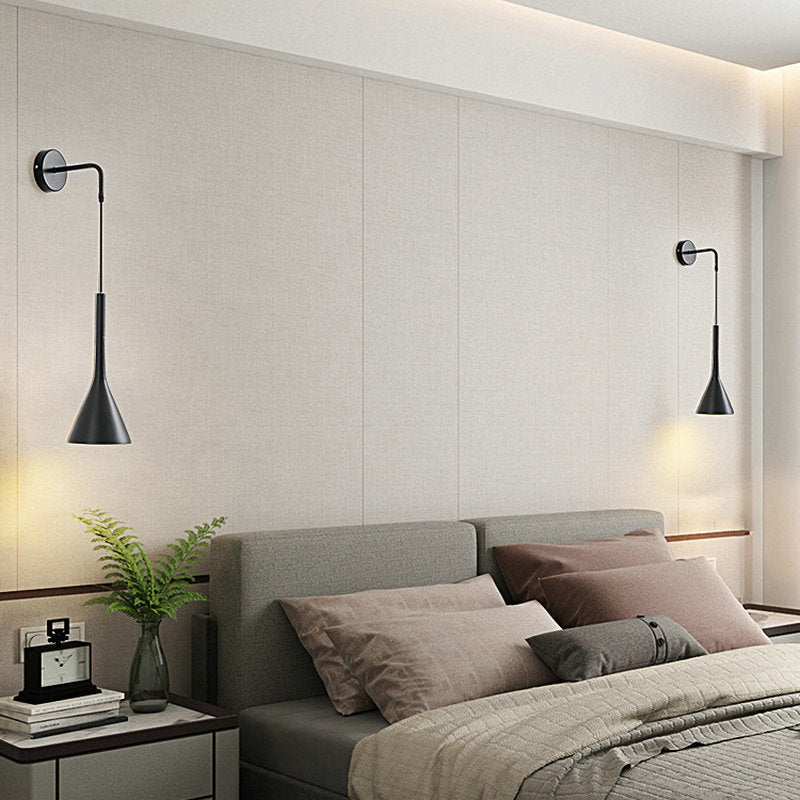 Wall Sconce Light Metal Adjustable Cord Wall Mounted Fixture