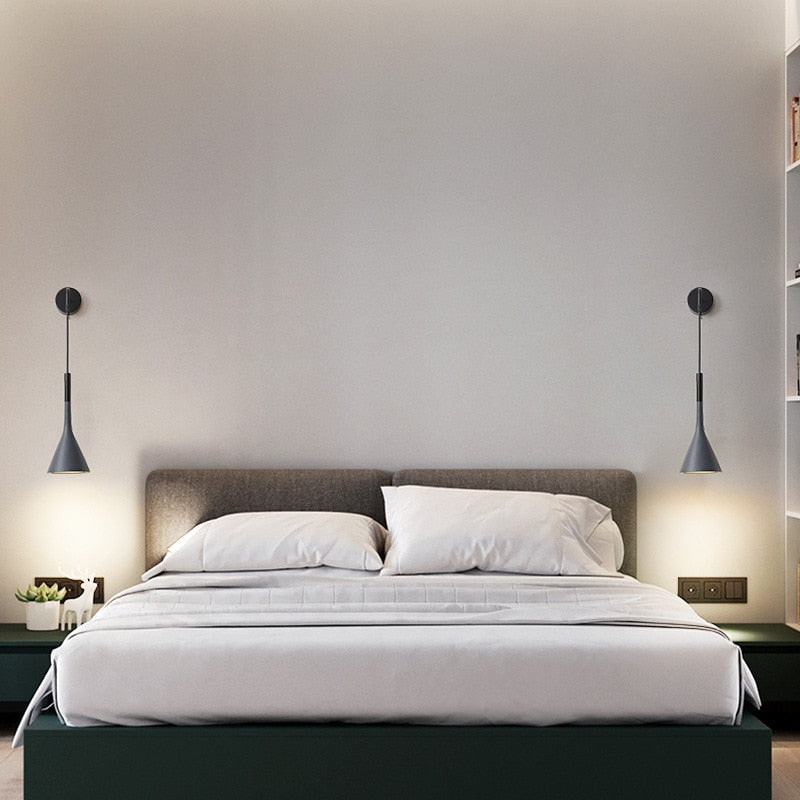 Wall Sconce Light Metal Adjustable Cord Wall Mounted Fixture