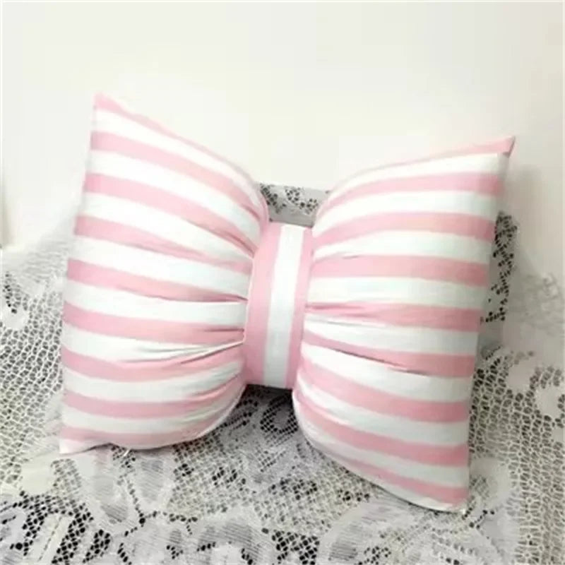 Lysandra - Striped Bow Neck Pillow 25x18 Cm