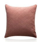 Cavira - Velvet Decorative Pillow Cover with Embroidered Pattern
