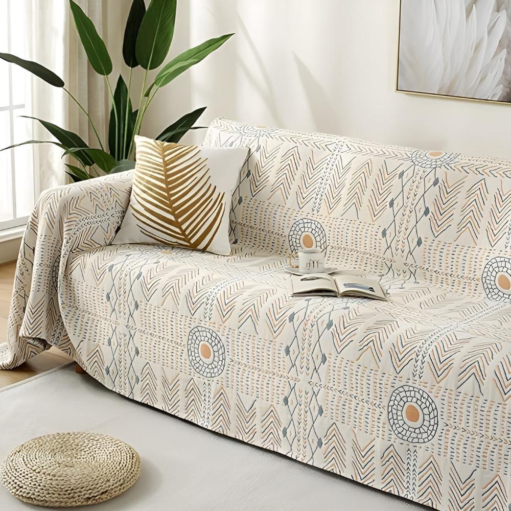 Chic Loom: Reversible Cotton Blanket with Elegant Texture and Soft Feel – for Sofa and Bedroom