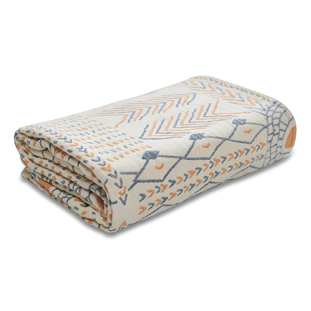 Chic Loom: Reversible Cotton Blanket with Elegant Texture and Soft Feel – for Sofa and Bedroom