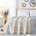 Chic Loom: Reversible Cotton Blanket with Elegant Texture and Soft Feel – for Sofa and Bedroom