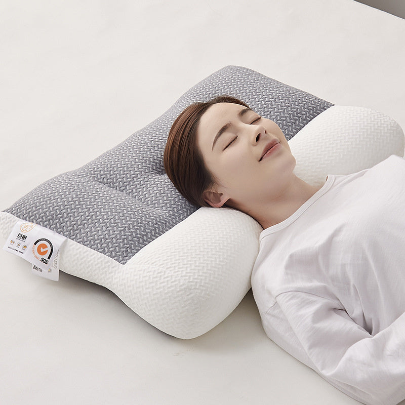 SleepWell: Ergonomic Neck Pillow Made of Memory Foam with Breathable Cover – for Back & Side Sleepers