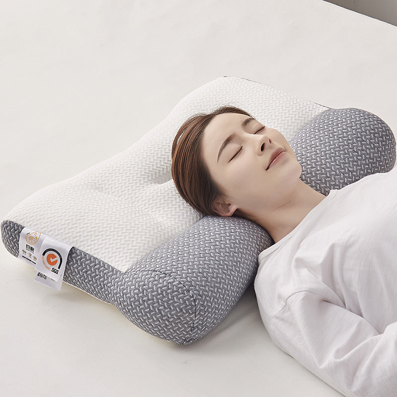 SleepWell: Ergonomic Neck Pillow Made of Memory Foam with Breathable Cover – for Back & Side Sleepers