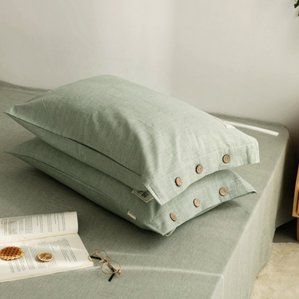 SleepHarmony: Breathable Pillowcase – Luxurious & Easy Care for Bed & Guest Room (Set of 2)