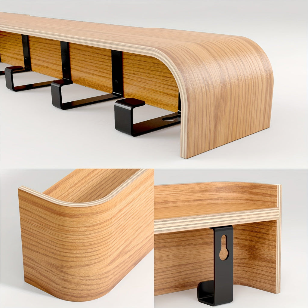 KeyWood: Wall-Mounted Coat Rack – Modern Wooden Shelf with Hooks, Space-Saving & Decorative for Hallway & Bedroom