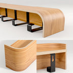 KeyWood: Wall-Mounted Coat Rack – Modern Wooden Shelf with Hooks, Space-Saving & Decorative for Hallway & Bedroom