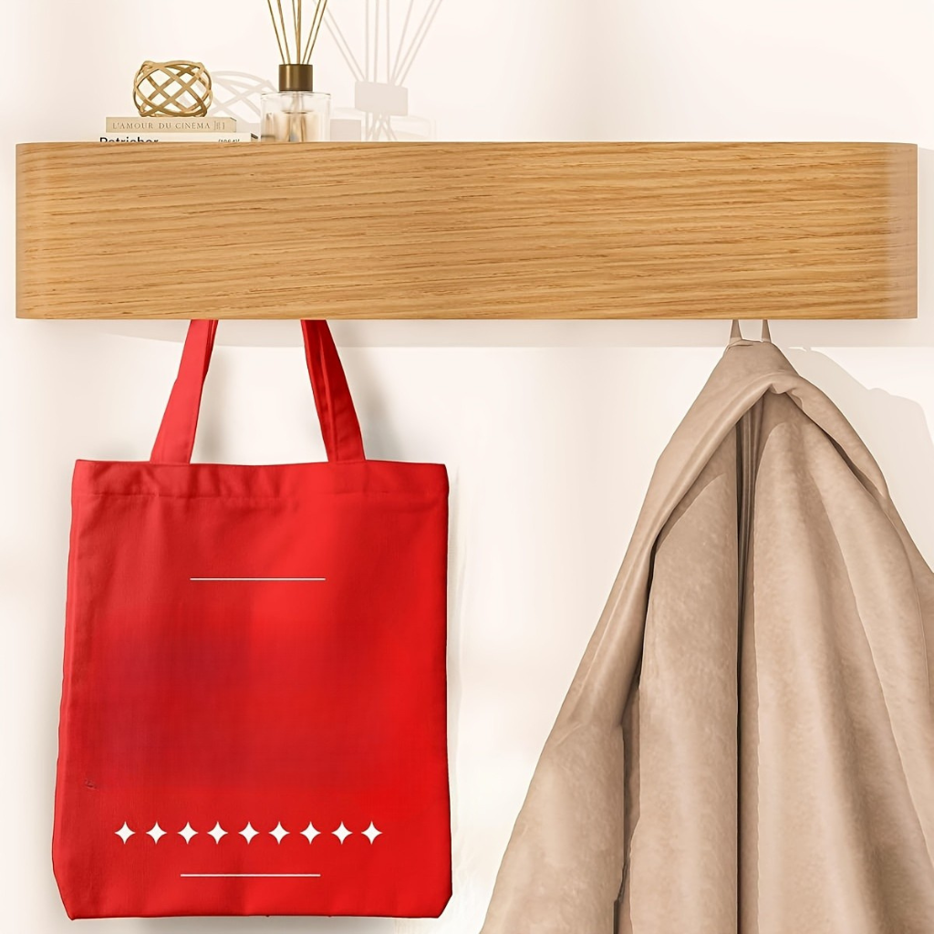 KeyWood: Wall-Mounted Coat Rack – Modern Wooden Shelf with Hooks, Space-Saving & Decorative for Hallway & Bedroom
