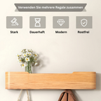 KeyWood: Wall-Mounted Coat Rack – Modern Wooden Shelf with Hooks, Space-Saving & Decorative for Hallway & Bedroom