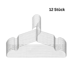 SchrankPlus: Metal Hangers – Slim, Elegant & Stable for Clothing Rods & Wardrobes (Set of 12)