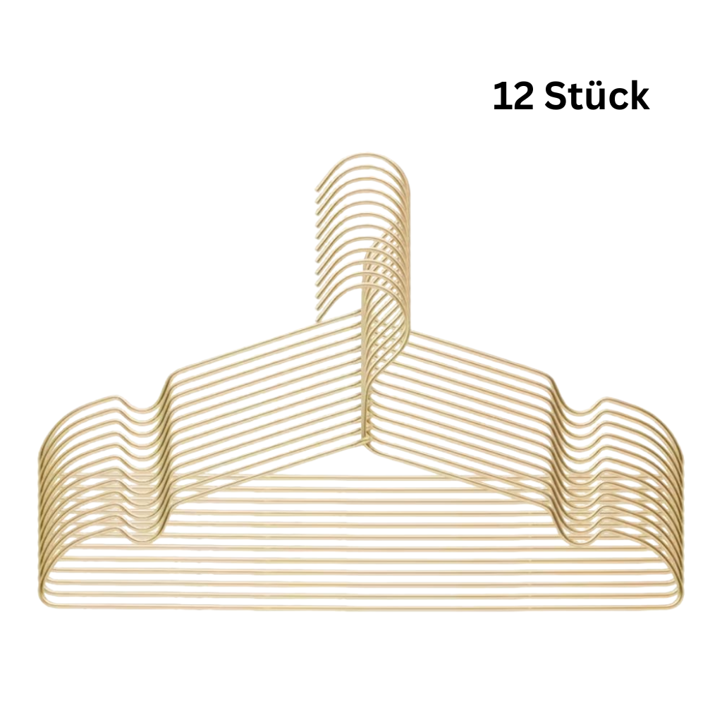SchrankPlus: Metal Hangers – Slim, Elegant & Stable for Clothing Rods & Wardrobes (Set of 12)