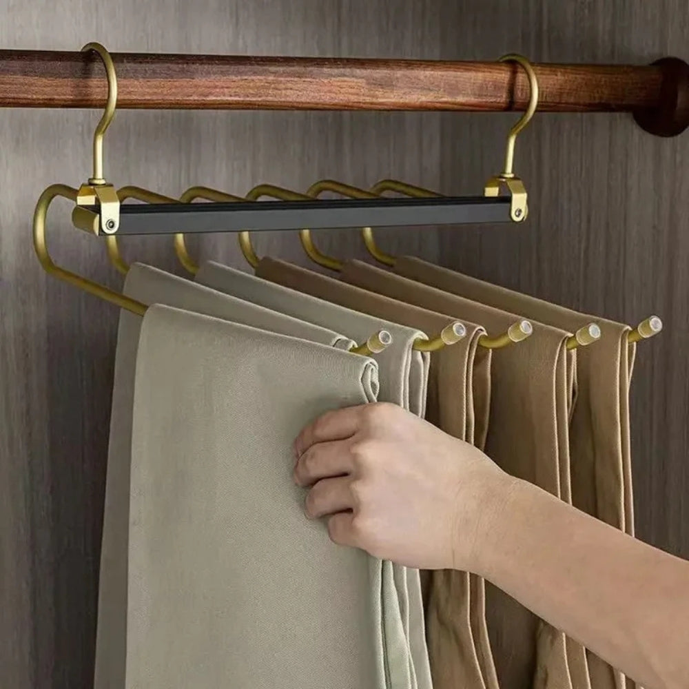 Wardrobe Star: multifunctional hanger – space-saving, foldable & non-slip for pants, scarves & belts