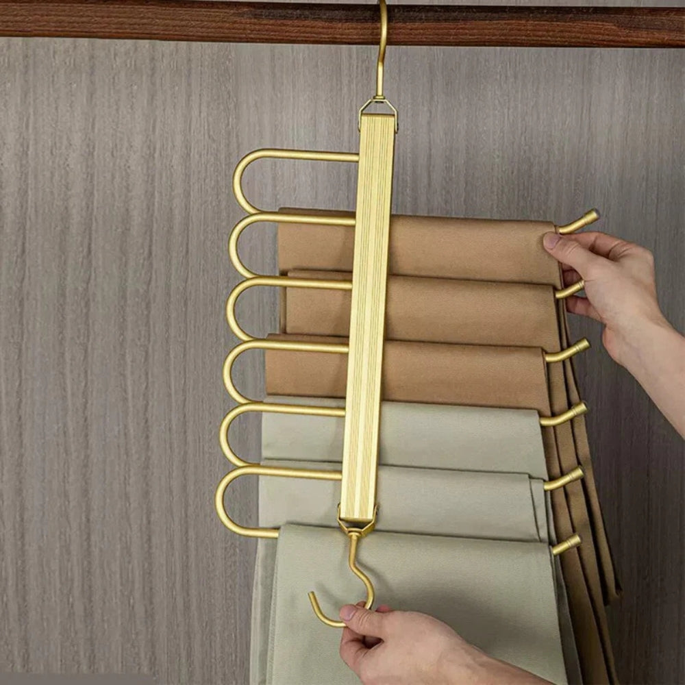 Wardrobe Star: multifunctional hanger – space-saving, foldable & non-slip for pants, scarves & belts