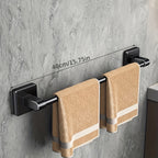 HeavyGrip: Wall Shelves for Bathroom – Durable Carbon Steel Shelf, Floating & Highly Load-Bearing Without Drilling for Bathroom Organization