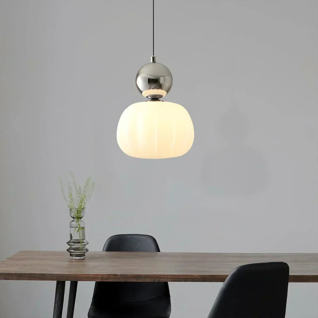 Bela Pumpkin Pendant Light | Modern LED, Adjustable Height