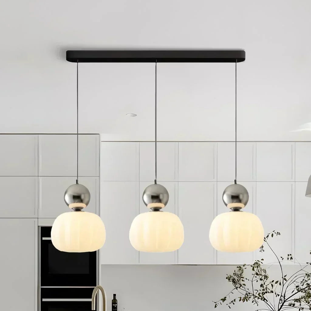 Bela Pumpkin Pendant Light | Modern LED, Adjustable Height