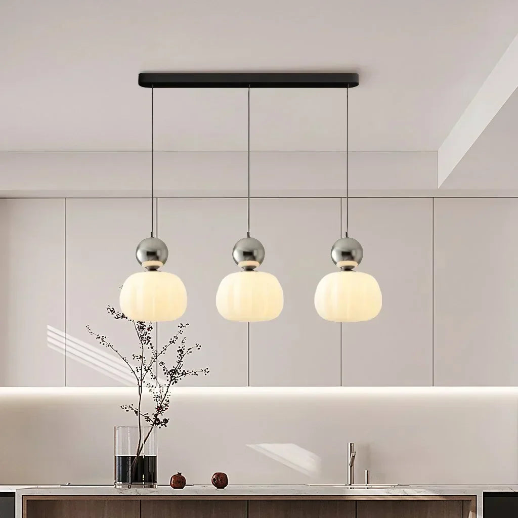 Bela Pumpkin Pendant Light | Modern LED, Adjustable Height