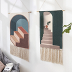 Aurelia Wandtapijt | Handgeweven Katoen, Geometrisch Design