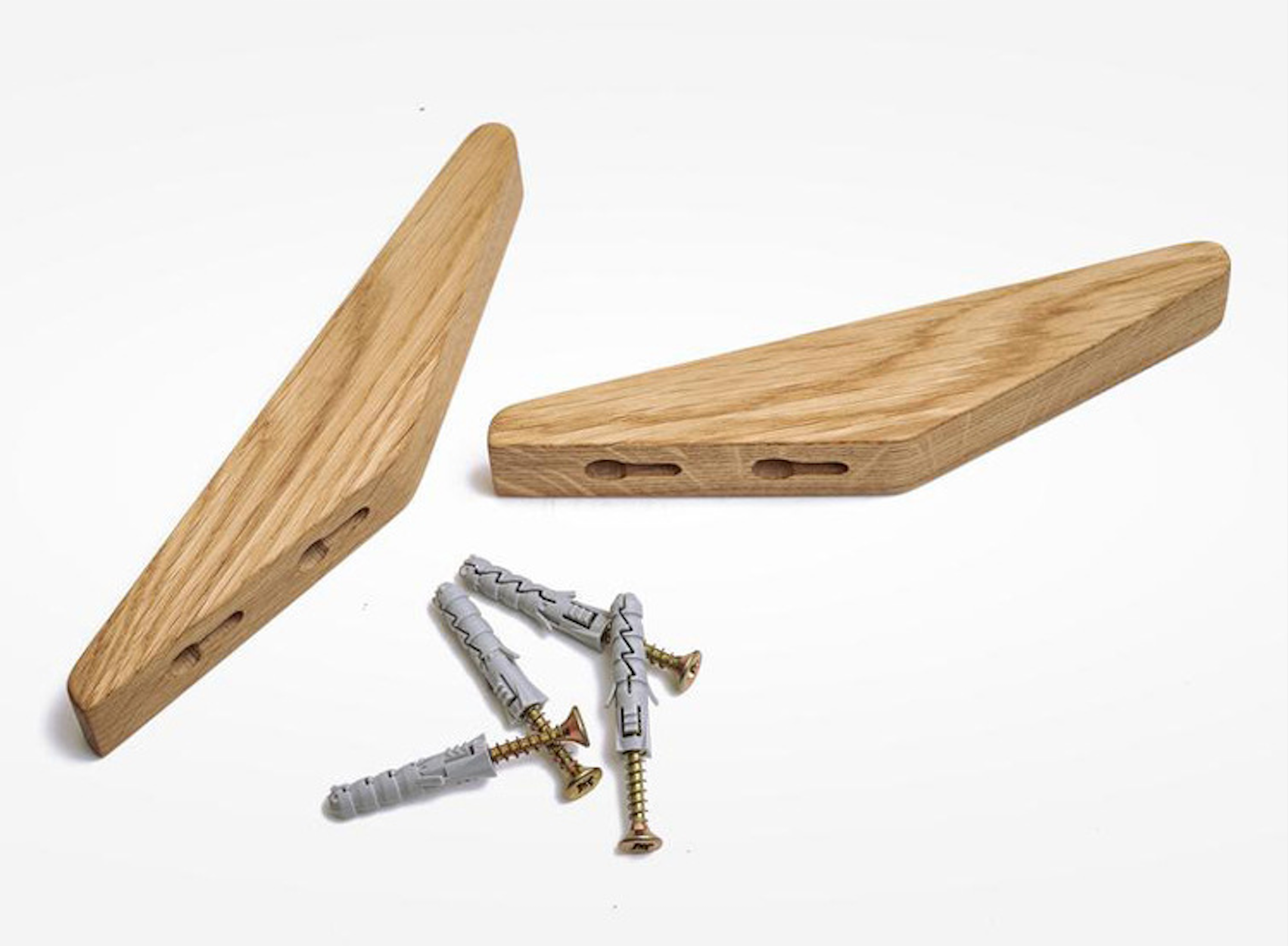 Bela Wandhaken Set van 2 | Handgemaakt Hout, Duurzaam