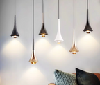 Modern Glass Teardrop LED Pendant Light 1-Light