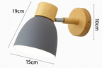 Modern Minimalist Wooden Cone LED Wall Sconce | 1-Light