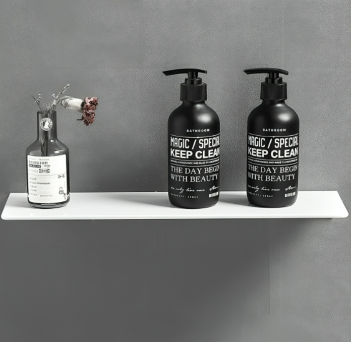 WhiteMatt: Modern Wall Shelves – Robust, Easy to Care for & Hanging with Matte Surface for Bathrooms & Living Spaces