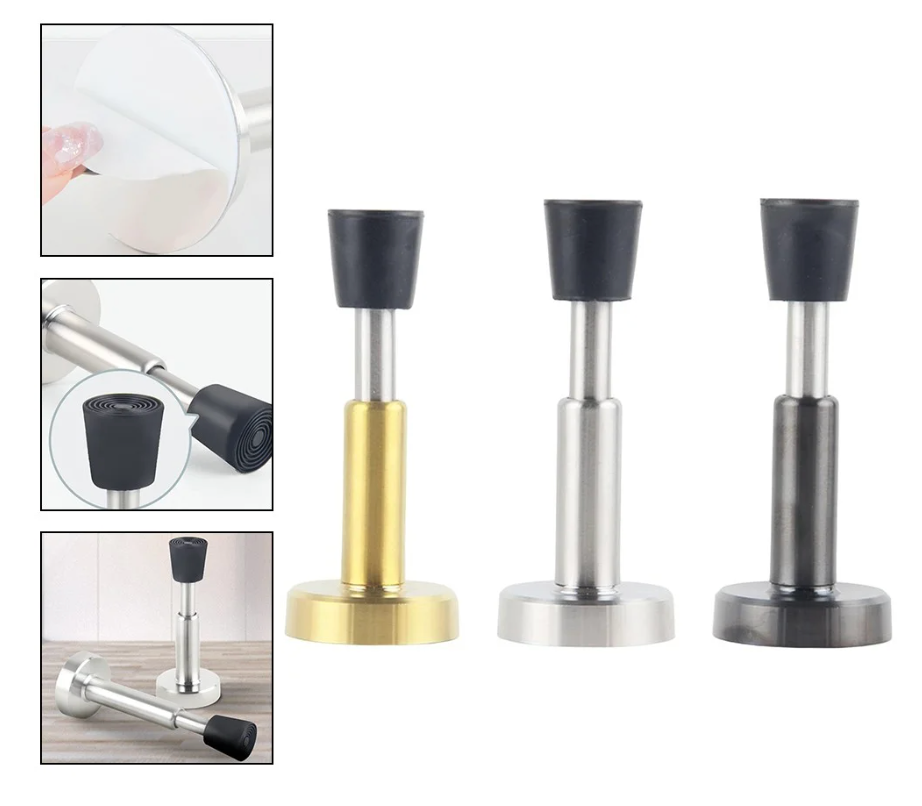 ArcusPlint: Premium Door Stopper Brass Minimalistic with Rubber Cap – Decorative for Home & Business