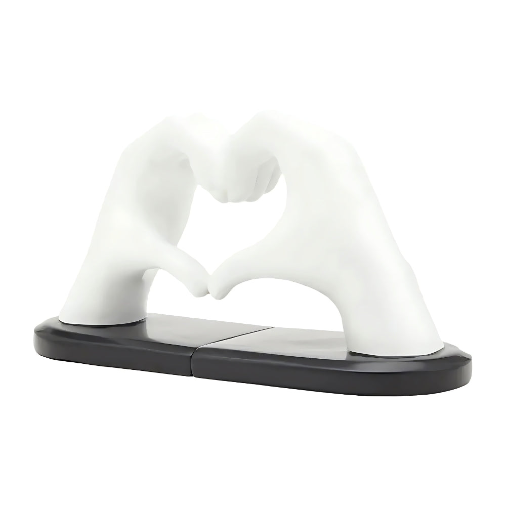 Decorative Resin Bookends Heart Forming Hand Sculpture Set