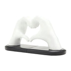 Decorative Resin Bookends Heart Forming Hand Sculpture Set