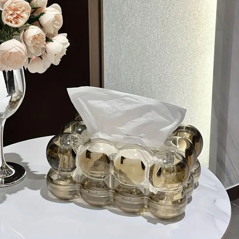 Tissue Box Cover Bubble Design Transparent Standard Size