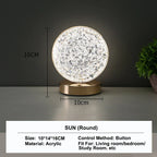Blyss 3D Crystal LED Night Light | Touch Dimming, Rechargeable