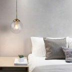 Bela Glass Globe Pendant Light | Adjustable Height, Amber & Smoke Grey