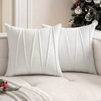 Velmire - Velvet Pillowcase with Wave Line Design 45x45cm