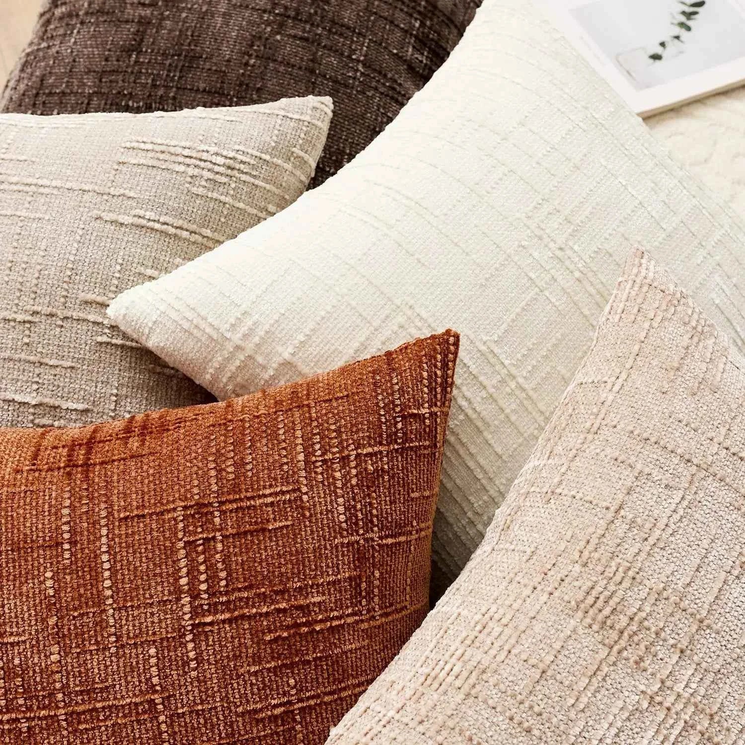 Bela Chenille Kussenhoes | Luxe Geweven Structuur, Wasbaar