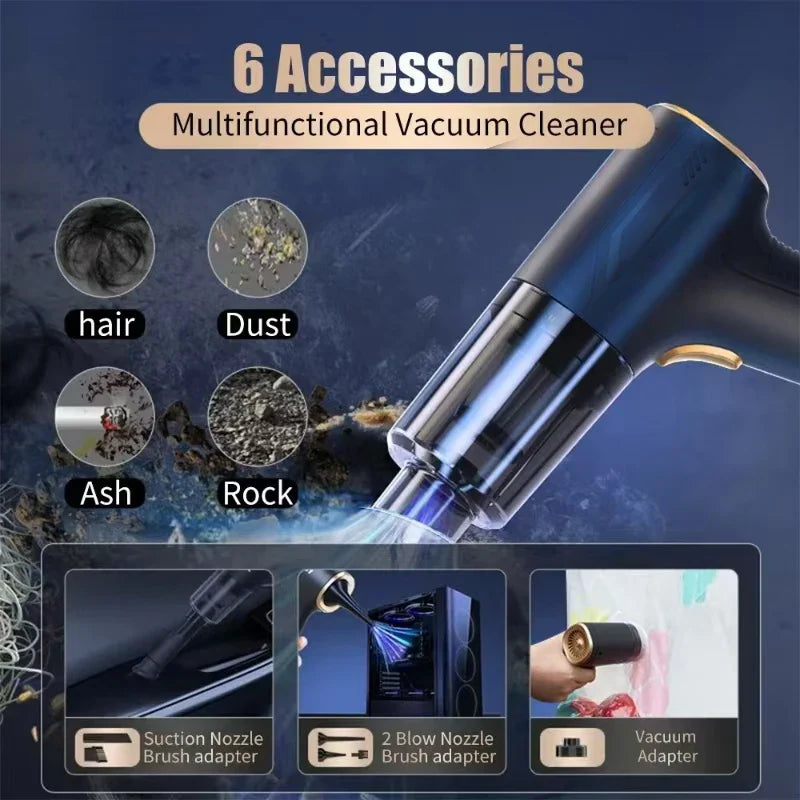 Virelto - Cordless Car Handheld Vacuum Cleaner 98000Pa Powerful Suction